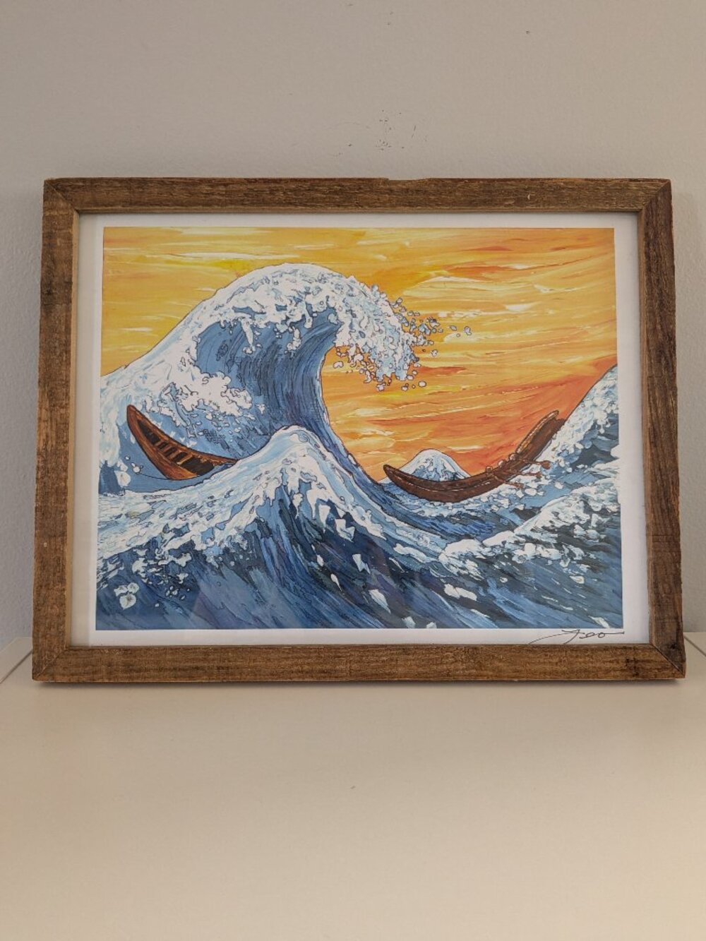The Great Wave Off Kanagawa Inspired Framed Picture